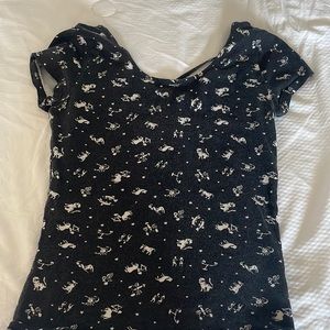 black and white zodiac signs fitted shirt